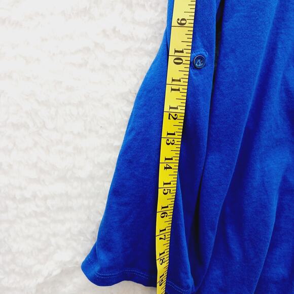 Kimono Chaus Open Cardigan Royal Sharkbite Drape Whimsycore Fairy Coastal Size L - Picture 10 of 15